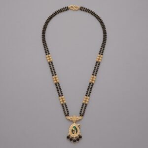 Aarohi Emerald Peacock Pendant Mangalsutra