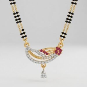 Ishani Ruby Crescent Mangalsutra