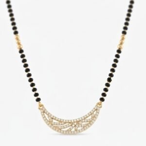 Noor Crescent Crystal Mangalsutra